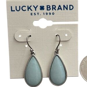 NEW Lucky Brand blue stone drop earrings